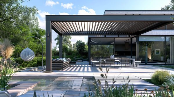 Optimisation d'espace : votre pergola bioclimatique adossée